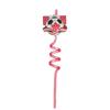 Reusable Spiral Straws with Soccer and Castle Topper for Parties and Everyday Use Pack of 1 Straws for Drinks and Celebrations