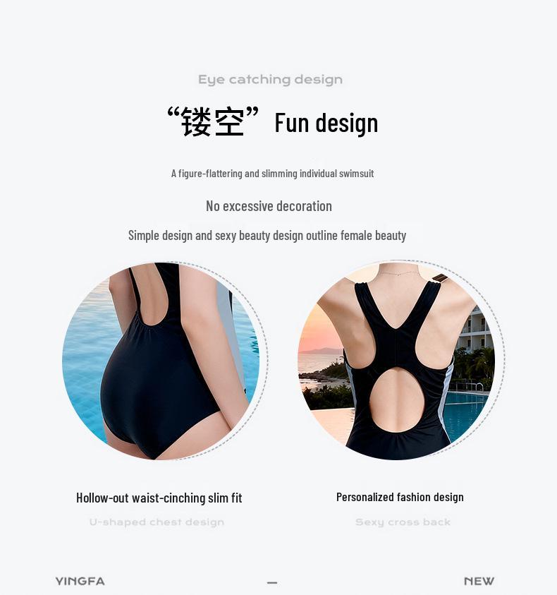 Women's Speedo Triangle One-Piece Conservative Swimsuit
