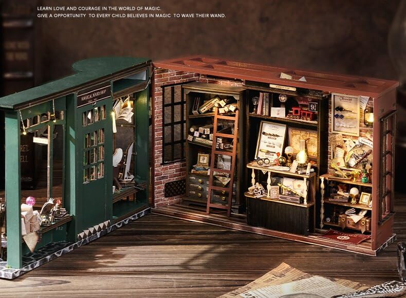 (t-FREAK) Dollhouse DIY Kit Set Miniature Magic House Magic Wand Shop
