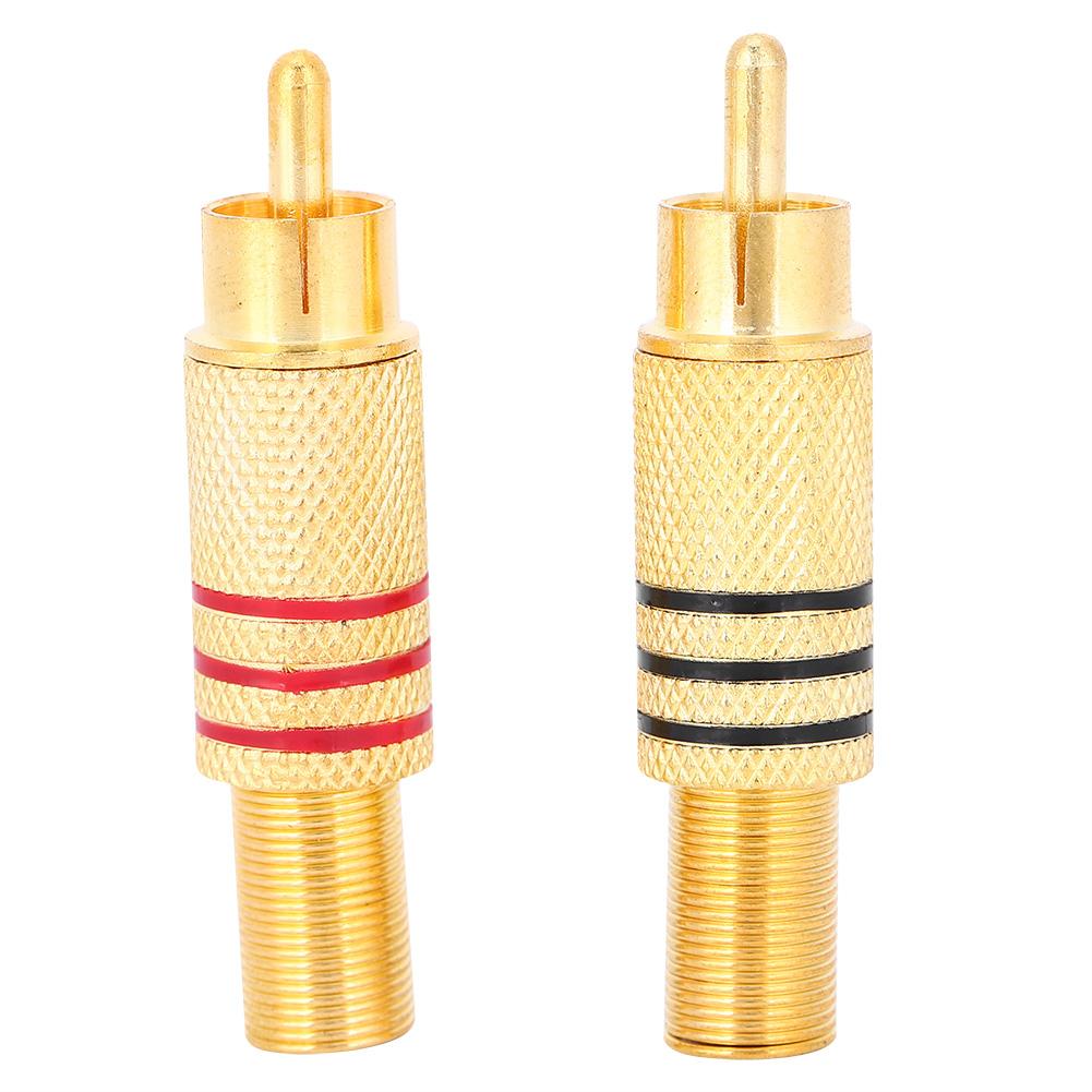 20Pcs RCA Connector Zinc AV Audio Plug Replacement Kits for Home Audio Equipment