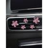 5 Pezzi Decorazione Strass a Forma di Fiore Cristallo Artificiale Clip per Bocchetta Aria Auto