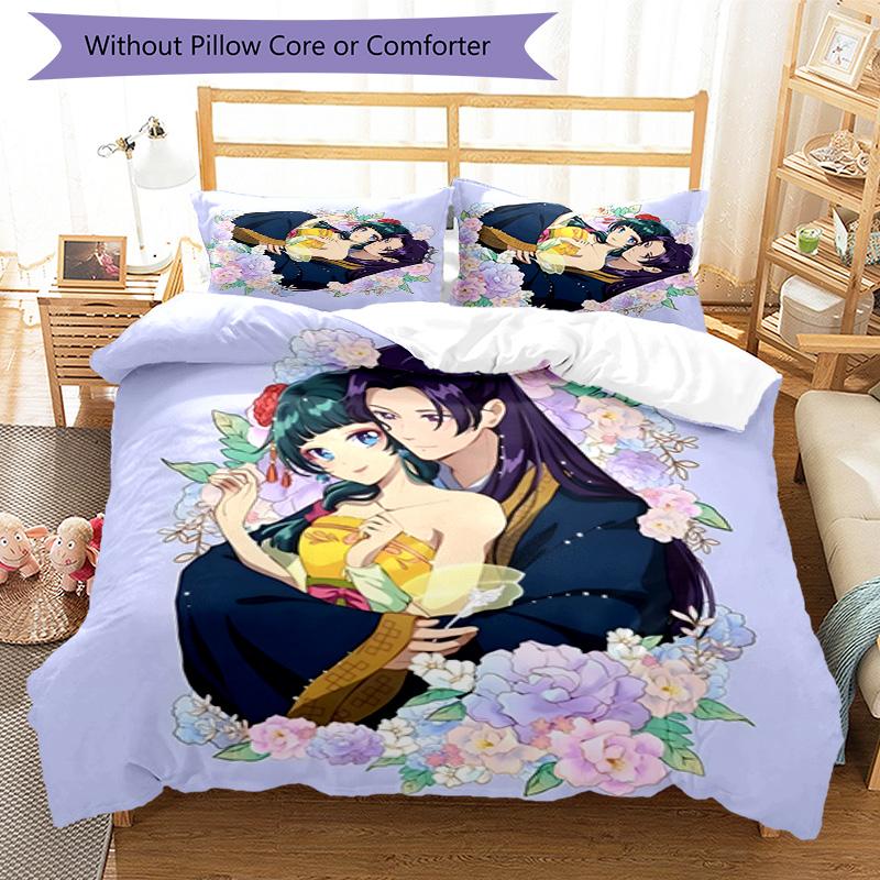 3pcs The Apothecary Diaries pattern bedding set duvet cover set includes duvet cover &pillowcases, perfect all season bedroom decoration & gift