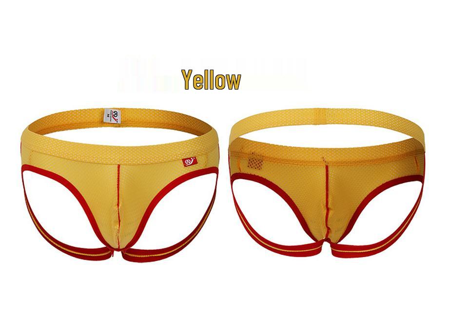 Trendy European & American Men's Butt-Lifting Mesh Thong – Low-Waist & Breathable
