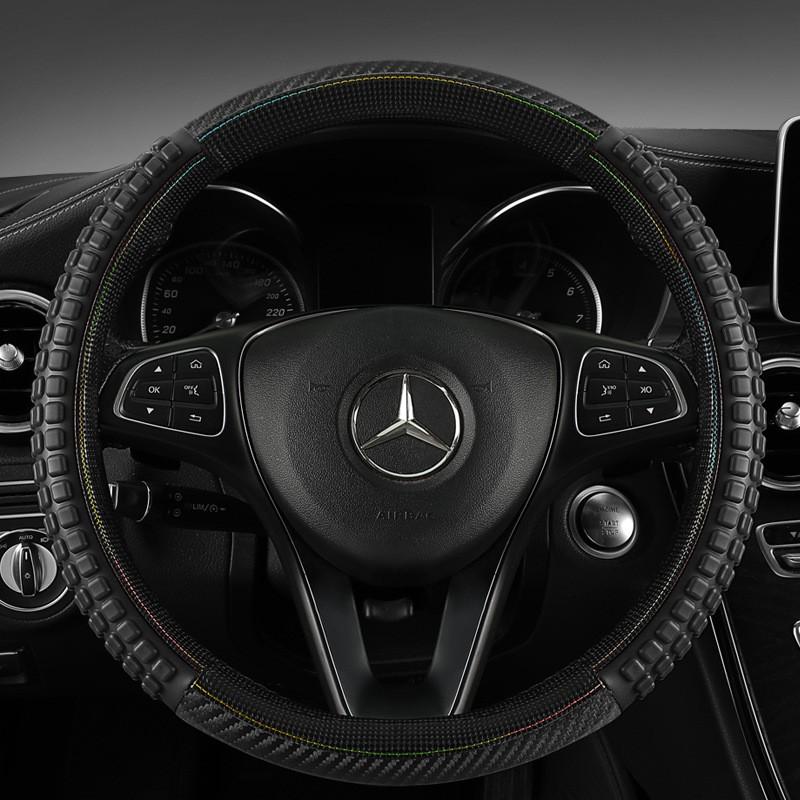 Universal Steering Wheel Cover Truck Bus 40-50cm Diameter Sport Style Anti-Slip Durable PU Leather Grip