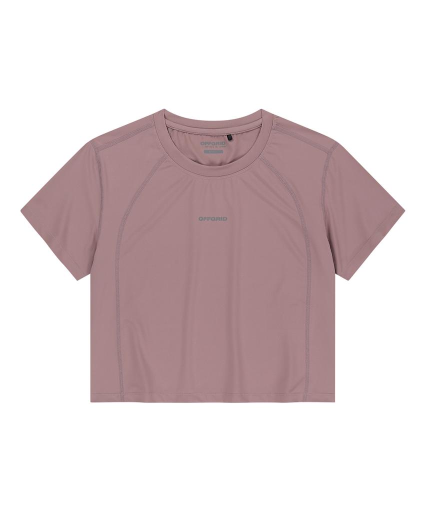 OFFGRID W Coulier Askin Crop Short Sleeve T-Shirt - Dusty Pink