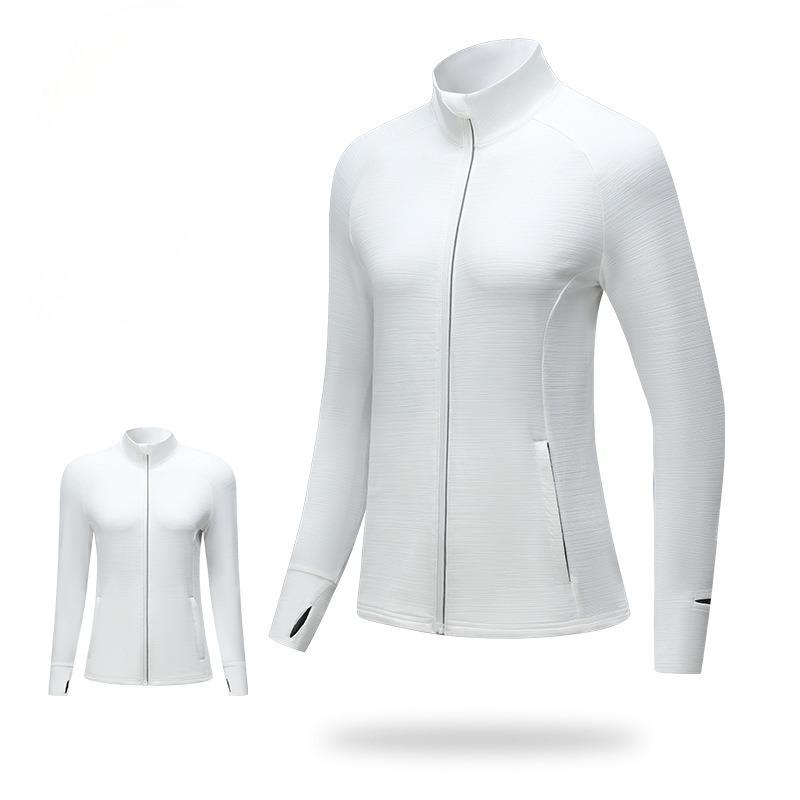 Spring New Ladies Zipper Long Sleeve Quick Dry Running Fitness Yoga Sports Coat