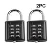 8 Digit Combination Outdoor Padlock Waterproof Zinc Alloy Smart Lock with Key for Travel Luggage Storage Anti-Theft