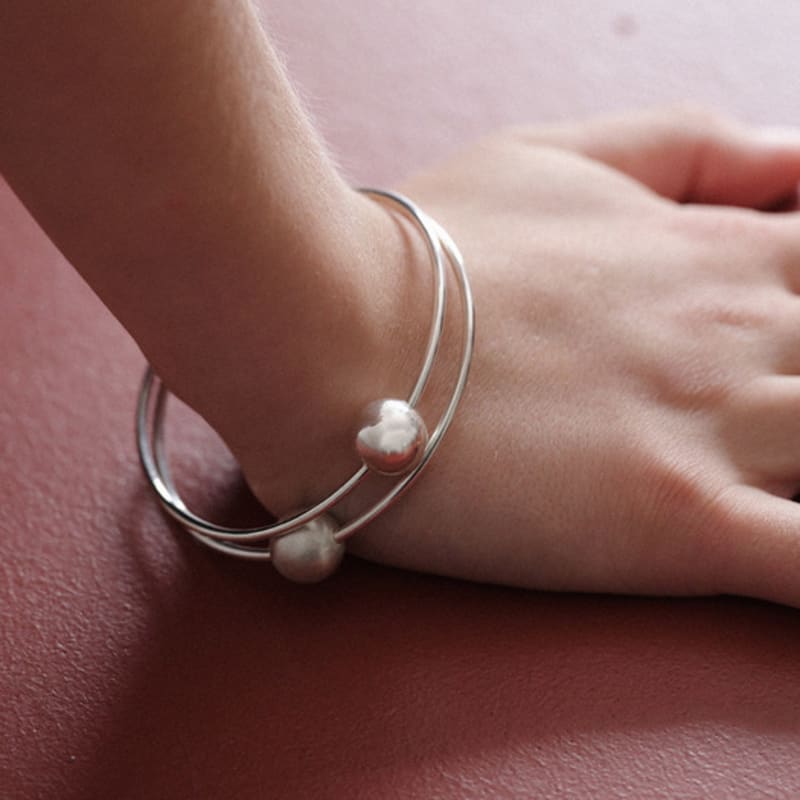 

Another Layer Once Circle Bangle (silver925)(2type) matt matte