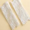 Mesh Fingerless Lace Gloves Pearls Decoration Wedding Gloves Bridal Arm Sleeves  Sun Protection