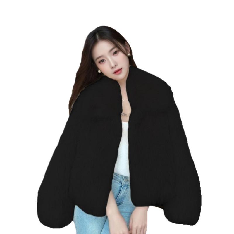 Winter Imitation Fox Hair Short Fur Coat Women's Thickened New Fur Coat Lapel Light