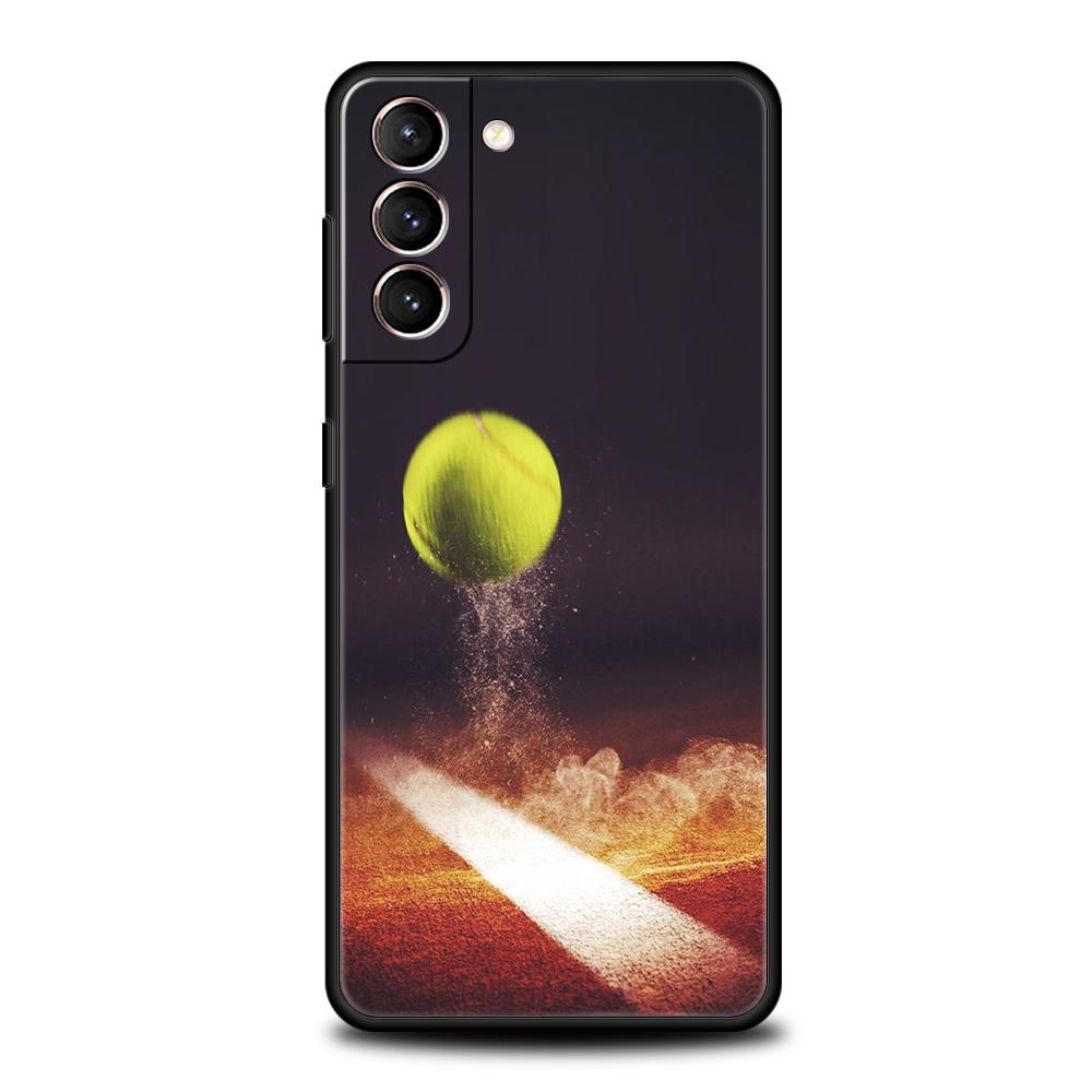Tennis Sport Phone Case for Samsung Galaxy S25 S24 S23 S22 S20 S21 FE Ultra S10 S10E S9 Plus 5G Soft TPU Fundas Cover Capas Bags