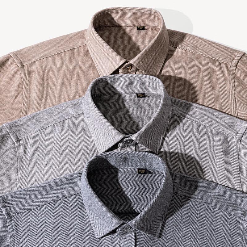 FIRS Men's Thick Far Infrared Long Sleeve Business Casual Shirt