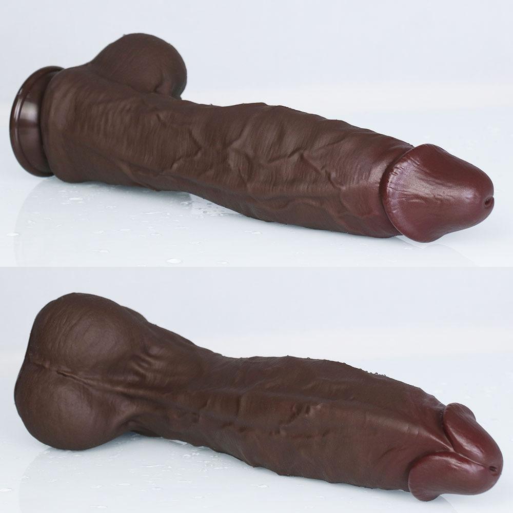 12.6" Realistic Thick Dildo – Soft Liquid Silicone Anal & G-Spot Toy with Strong Suction Cup, Hands-Free Use, Durable & Lifelike Design