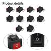 Boat Rocker Switch SPST Rocker Switch Automotive Accessories Compact Design 10PCS Pack 2-pin ON-OFF Single Pole SPST 125VAC 6A