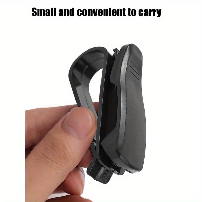 1pc Black Rotating Car Sun Visor Sunglasses Clip
