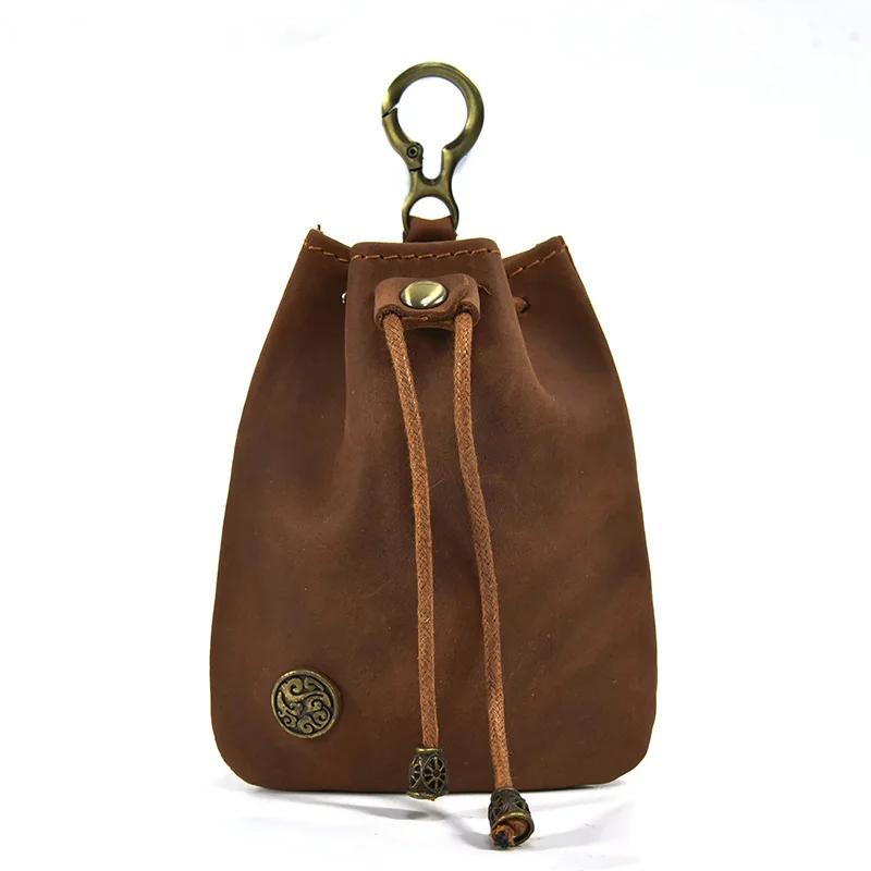 Artificial Leather Dice Bag Vintage Waist Bag Japanese Style Drawstring Pouch For D&D MTG RPG Table Games Gift Ideas Coin Purse