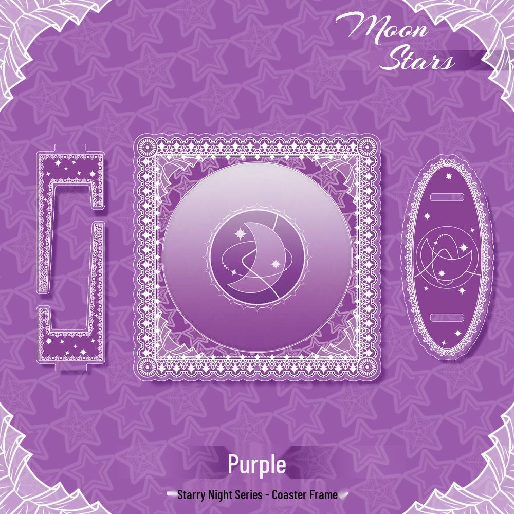 

GuMei Starry Night Acrylic Coaster Frame & Badge Protector Stand Starry Night Coaster Frame (with Base)