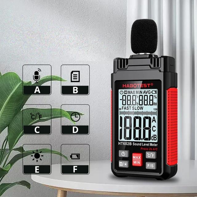 Decibelmetersound Metersound Noise Meter Quick Temp Humidity Measurement