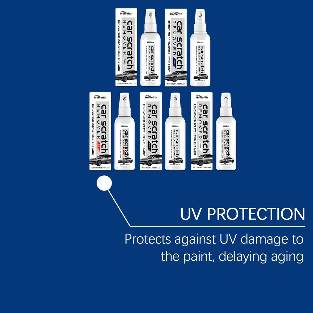 Homonth Red Car Light Scratch Care Spray 100ml Scratch Removal, Polishing and Renovation, Paint Care, Suitable for Car Paint