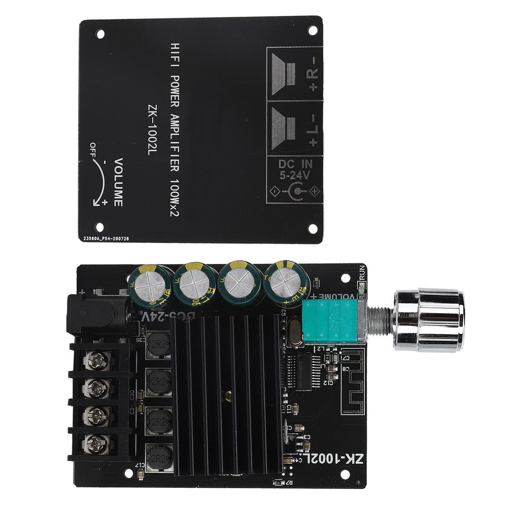 1002L 100Wx2 Bluetooth 5.0 Power Amplifier Board Module with Volume Control Knob