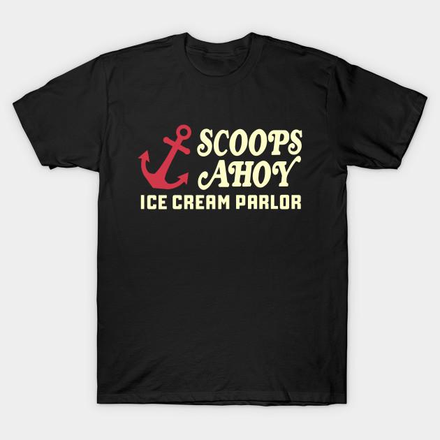 Мужская черная футболка с принтом Scoops Ahoy Stranger Things Печать на трансферной бумаге без вырезания Хлопковая футболка M
