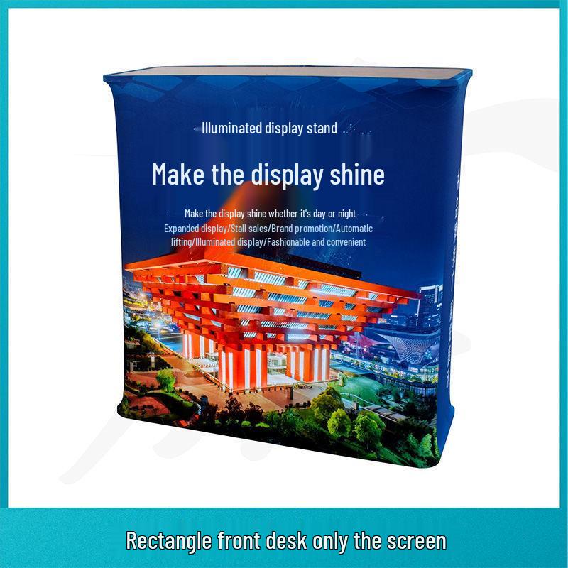 Luminous Hydraulic Pop-Up Frame: Foldable Display Stand & Quick Show Reception Table