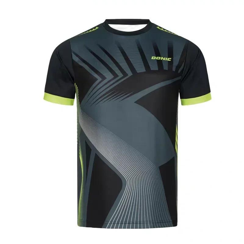 Tricou de tenis de masă pentru bărbați cu imprimeu 3D Tricou de vară respirabil pentru bărbați pentru badminton Top cu mânecă scurtă cu uscare rapidă