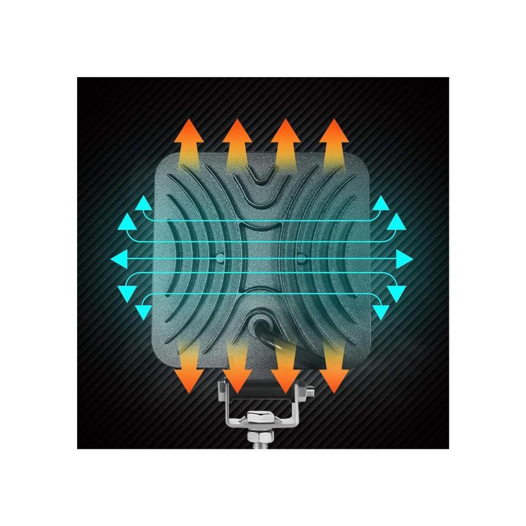 APSMOTIV Tractor LED Work Light, Spot & Flood Light Off APSMOTIV 16 LED Work Light Bar For, Ford, Trucks, Boats Spot, Tractor | 12V-24V Aluminum