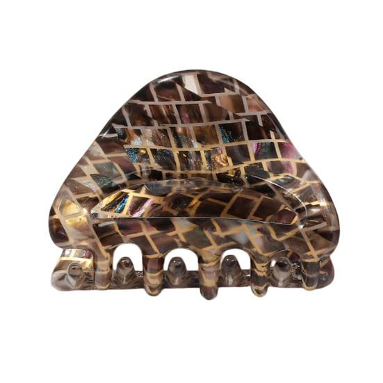 Hair Claw Triangle Hollow Design Back Head Hair Clip Anti-slip Teeth Strong Grip Shower Hair Clamp Versatile Use Hair Accessory