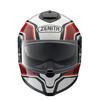 YAMAHA YF-9 Zenith Full-Face Motorcycle Helmet with Sun Visor, Sport Stripe, Red, Size L (58-59cm), 90791-1787L