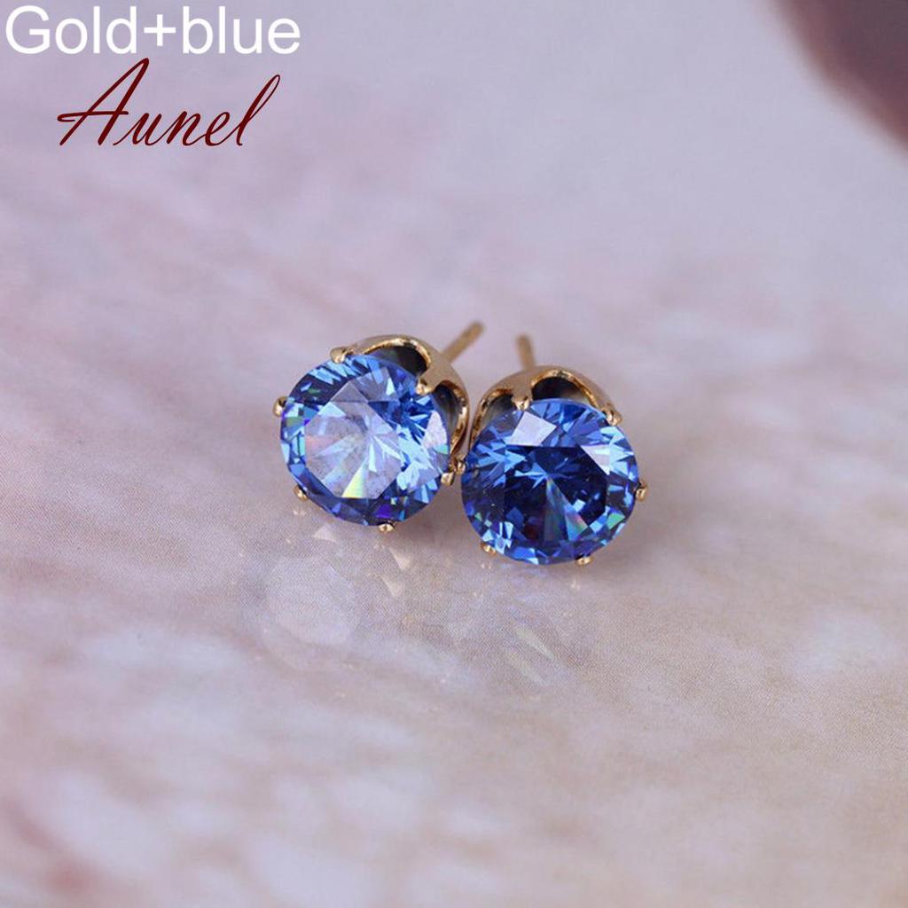 Smart Cubic Zirconia  Ear Stud Earrings Wedding Gift