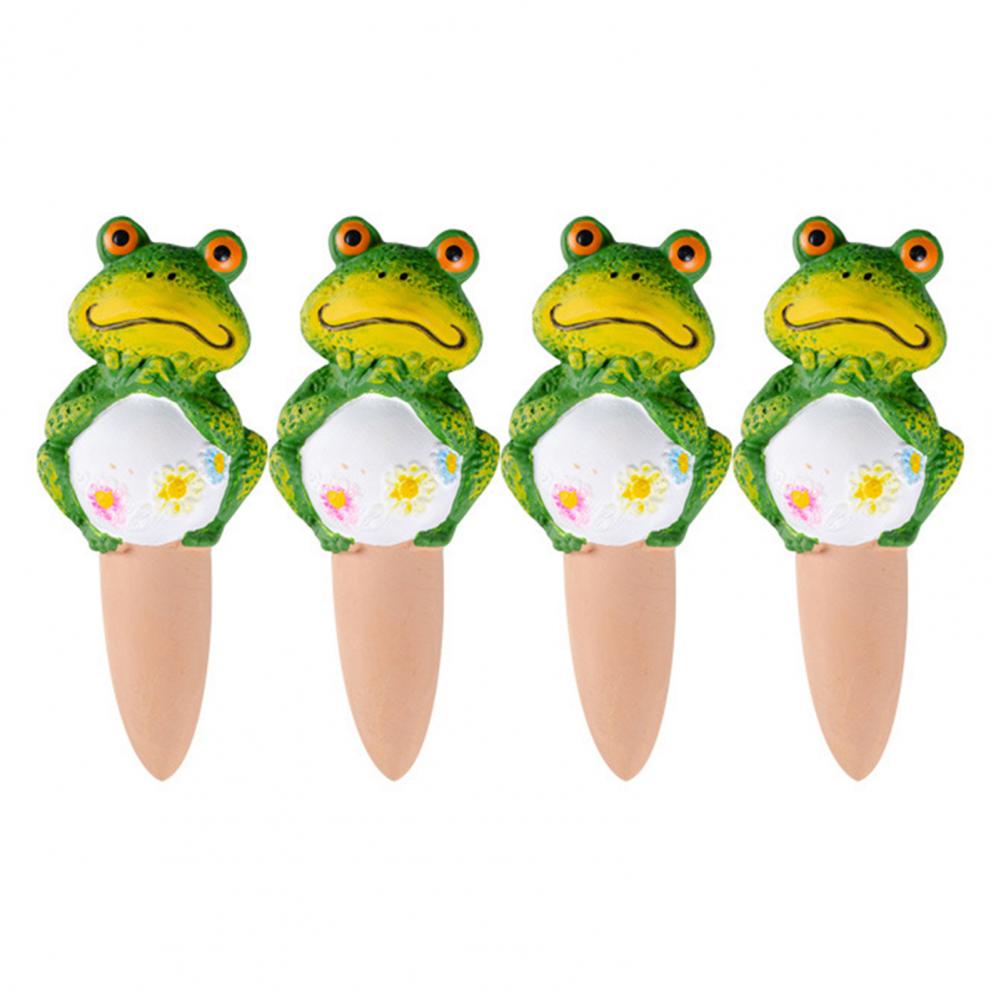 

Поливное устройство для растений 4 шт. Шипы для автополива с милым дизайном лягушки Автоматические инструменты для полива растений Горшок с медленным высвобождением для помещений