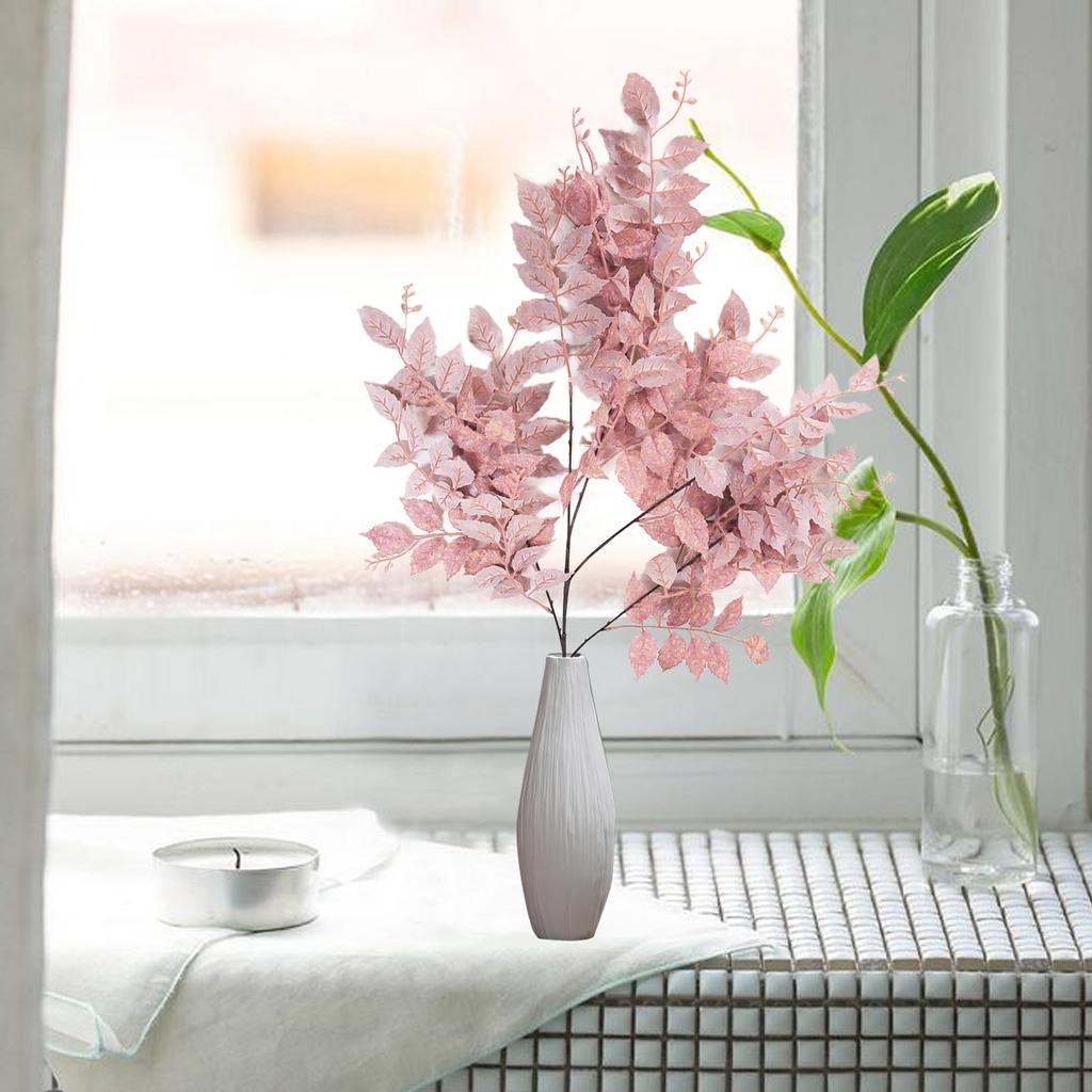 Artificial Ficus Leaves Branch 39.4 Inch Faux Ficus Tree Leaves Branch Plant Stem for Home Wedding Vase Filler