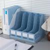 4-Tier Plastic Desktop File Organizer - Stackable,Breathable Storage Box with Multiple Compartments for Office Desk Organization