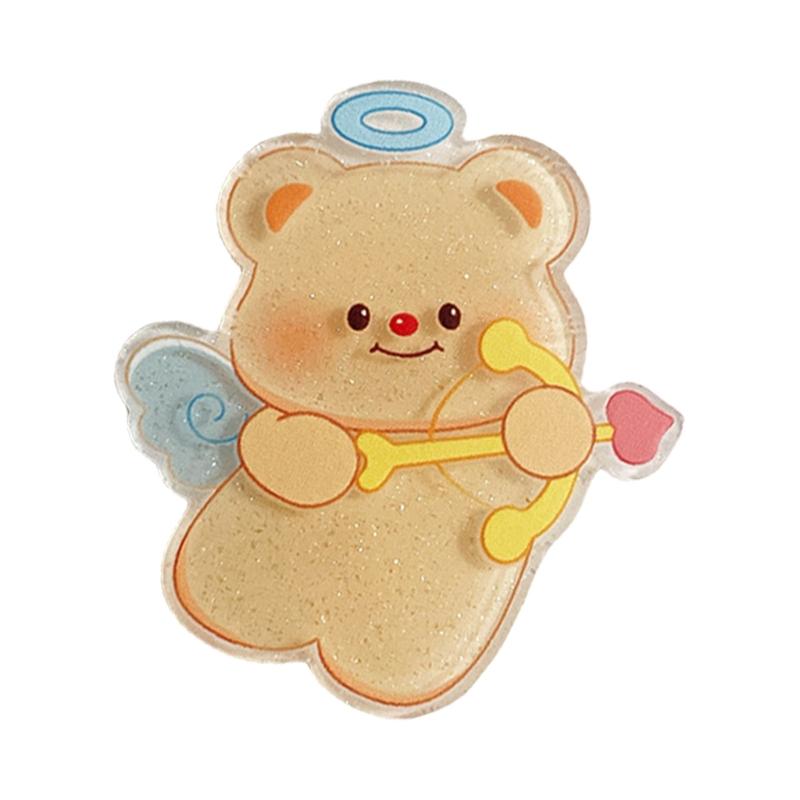 Mädchen Haarspange mit Butterbär Frauen Kind Haarspangen Bären Kopfschmuck Haarspangen Herzform Süß 2000er Mädchen Haarnadel