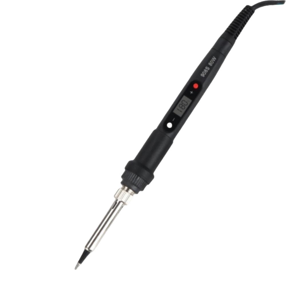 

Электрический паяльник с регулируемой температурой 220 В 110 В 60 Вт 80 Вт Сварочная паяльная станция для пайки Инструменты для ремонта наконечников с нагревательным карандашом US Plug чёрный