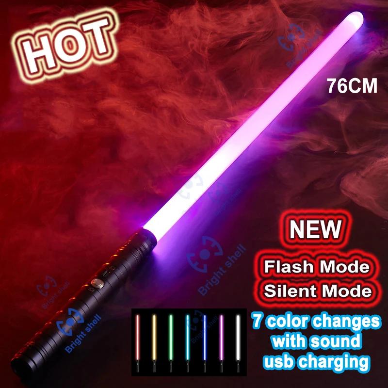 Metal Lightsaber Laser Sword Toys RGB Light Saber 15Color Change Kids Soundfonts Force FX FOC Blaster Toys Jedi Laser Sword Gift