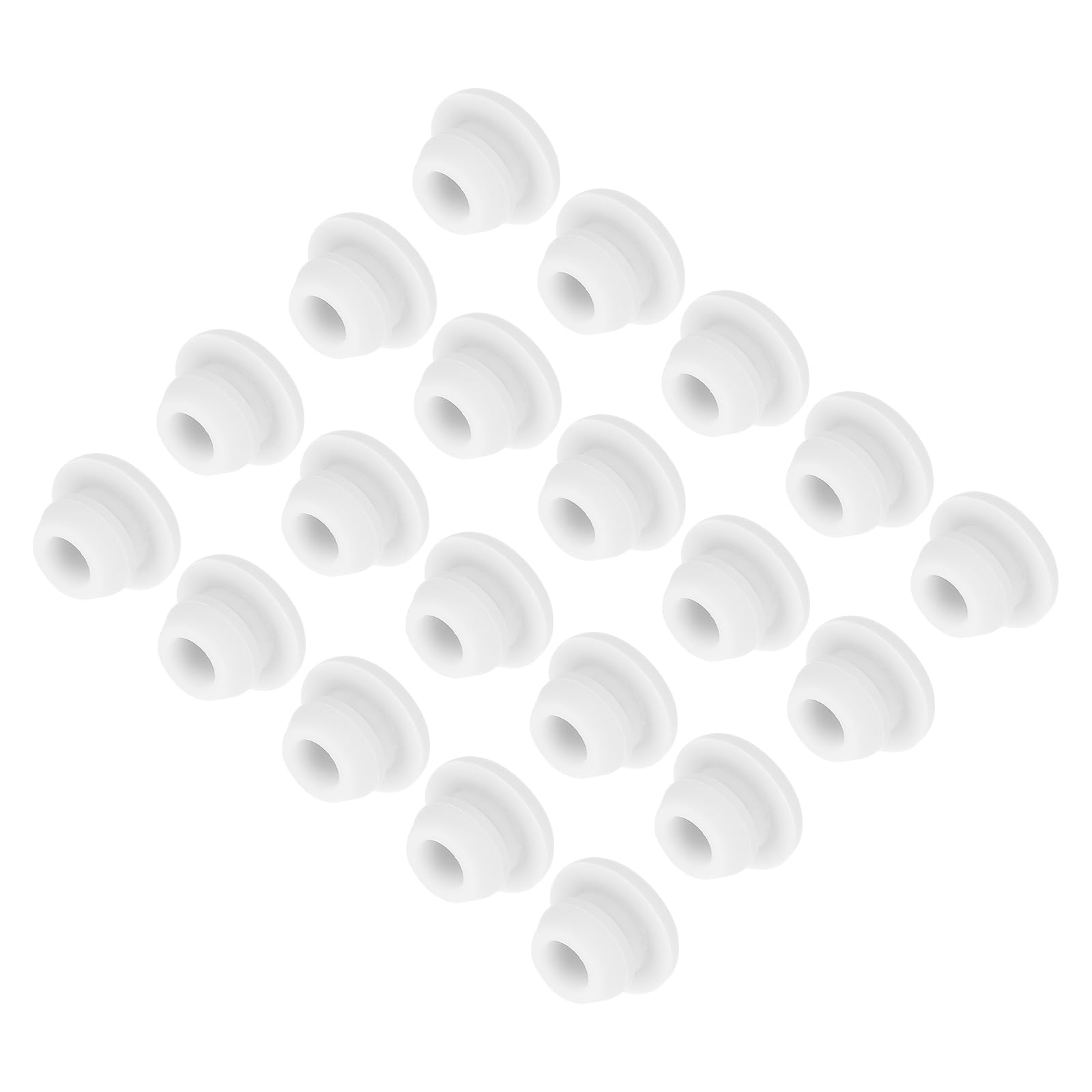 uxcell 20pcs Silicone Snap-in Locking Hole Plug 6.5mm / 0.3  Mounting Diameter Narrow Groove