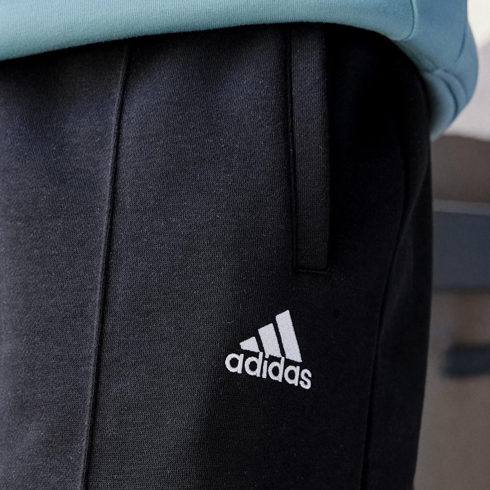 Adidas Pintuck French Terry Comfortable Casual Thickened Knitted Sports Pants Unisex Bottoms Black JM9117