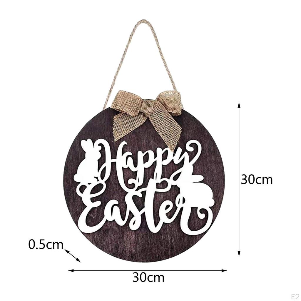 Happy Easter Wooden Hanging Sign Wood Door Hanger, Decoration, Wall Art Decor for