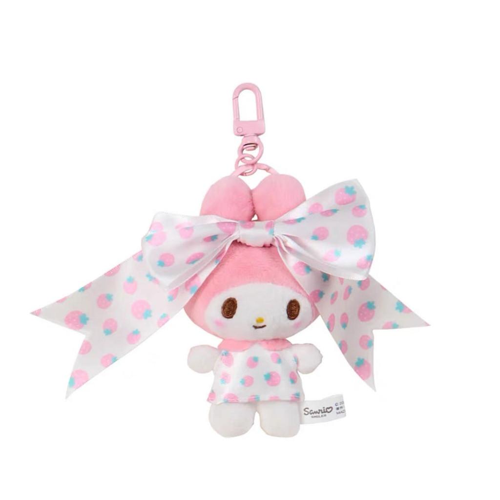 

Melody Sanrio Plush Cat Doll With Large Bow For Girls Room Decor And Gifts Strawberry
