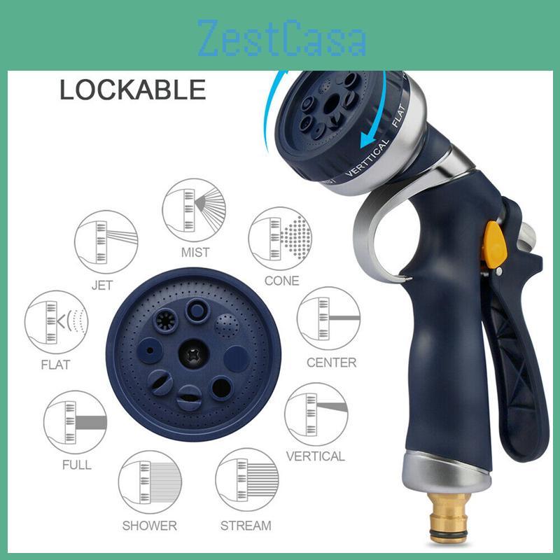 Versatile 9-dial Spray Gun Head Ideal For Lawn Watering And Car Washing Tasks
