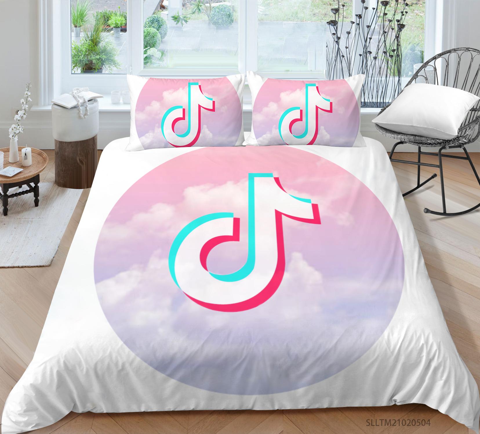 

Новая мода Tik Tok пододеяльник мягкие домашние комплекты постельного белья с наволочкой персонажи мультфильмов с принтом постельное белье костюм с наволочкой EU Double 200x200cm