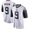 Pánský fotbalový dres Cincinnati Bengals 9 Joe Burrow Bílý Jedna velikost Sportovní tričko