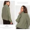High Neck Knit Sweater Women's Chunky Oversized New Style High Neck Thick Winter Knitwear Casual Long Sleeve Solid Color Sweater