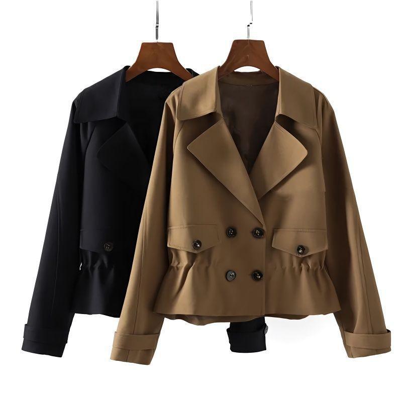 Jaquetas Curtas Femininas de Primavera e Outono Estilo Atualizado Feminino Pequena e Temperamental Jaqueta Corta Vento Feminina Jaquetas Femininas