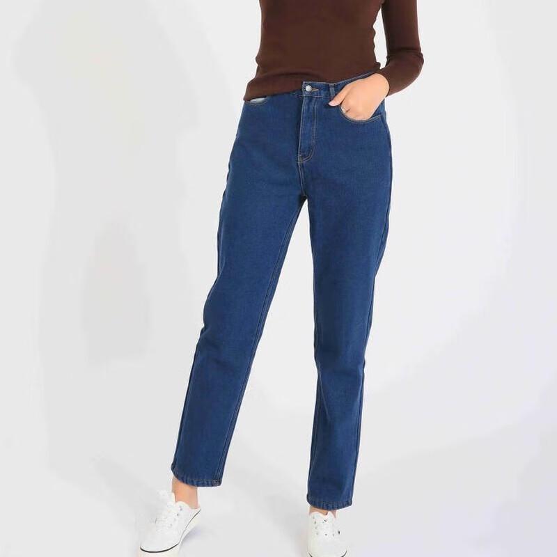 

VITABERRY Женские джинсы с высокой талией, широкими штанинами и плюшевой подкладкой XS