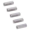 10 Pcs Hex Coupling Nut M6x1 L30mm 304 Stainless Steel Anti Rust Corrosion Threaded Rod Connector