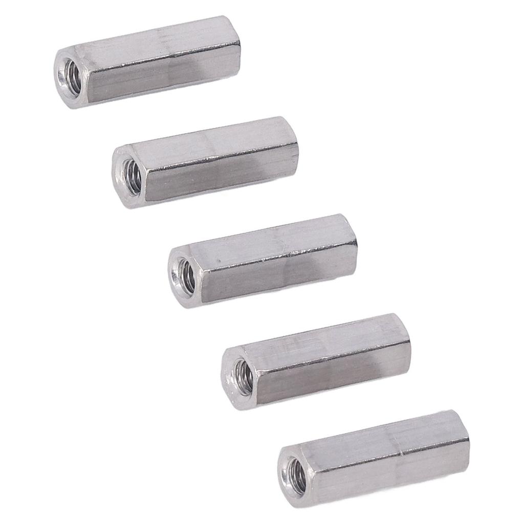 10 Pcs Hex Coupling Nut M6x1 L30mm 304 Stainless Steel Anti Rust Corrosion Threaded Rod Connector