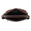 Bolsa Transversal Masculina em Couro Genuíno - Couro de Vaca com Grão Lichia, Bolsa de Ombro Único Casual e Estilosa